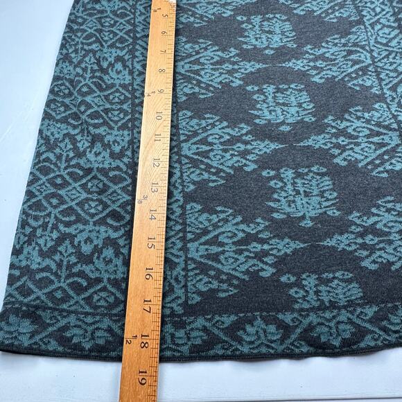 Peruvian Connection Skirt Womens Small Green Pima Cotton Pullon Stretch Career - Picture 7 of 9